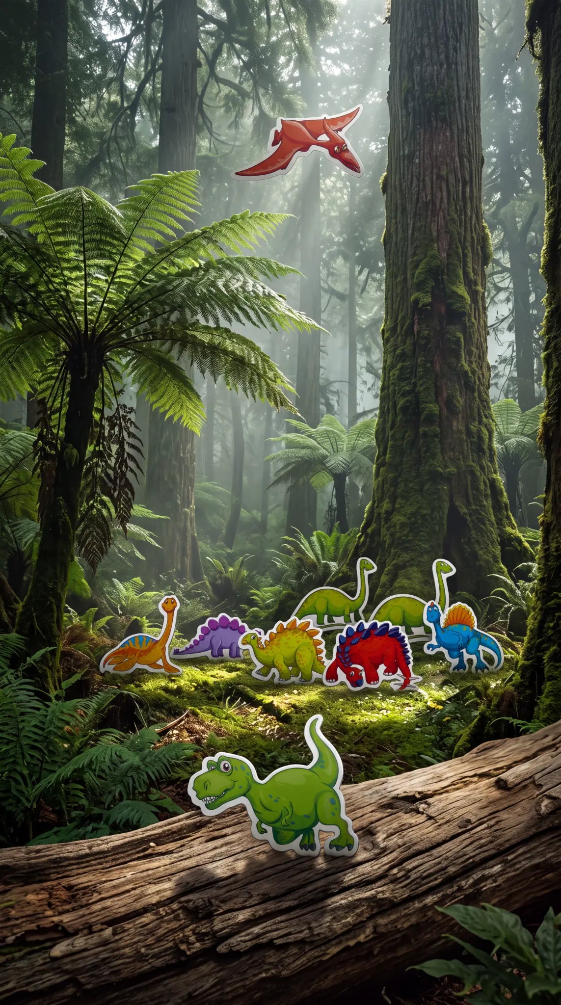Kit magnético Dinossauros Nido em uso