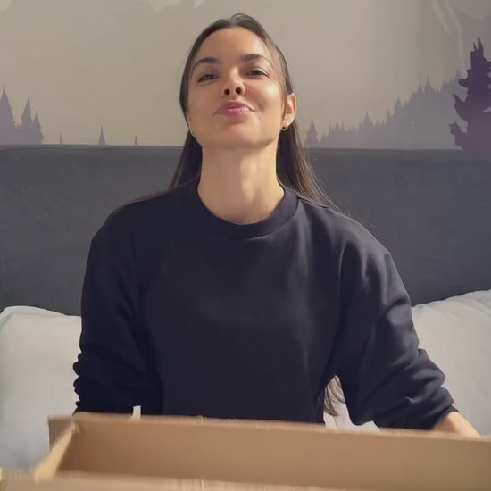 Cliente Nido usando a Lousa Magnética Azul